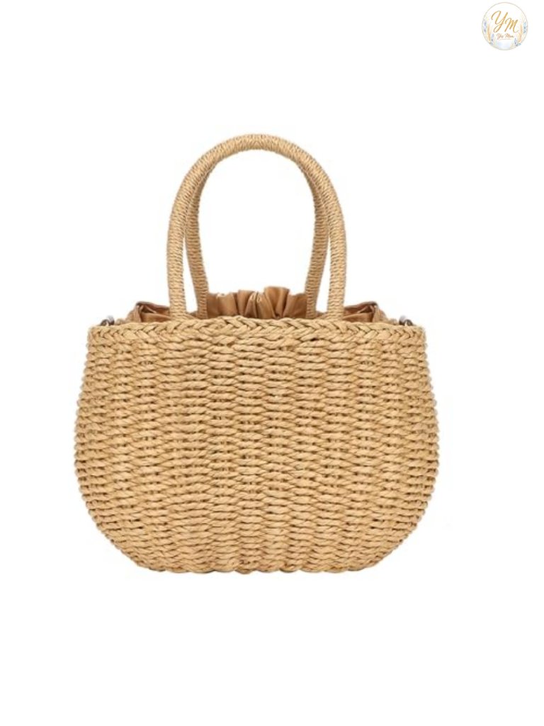 Women's Straw Hobo Bag, Handwoven Beach Crossbody Purse, Rattan Shoulder Tote,